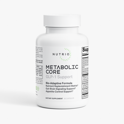 Nutrio Metabolic Core GLP-1 Support 60-capsule bottle, front label