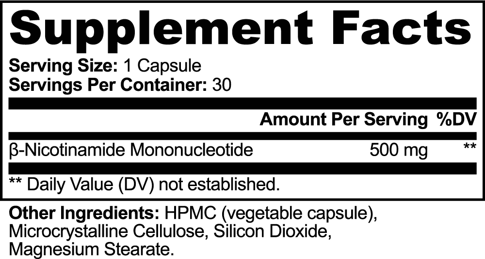 NMN Supplement Facts